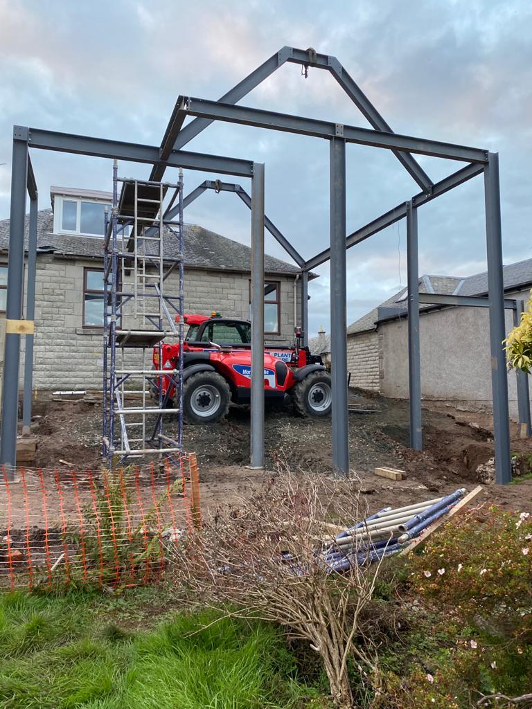 structural steel house frame 