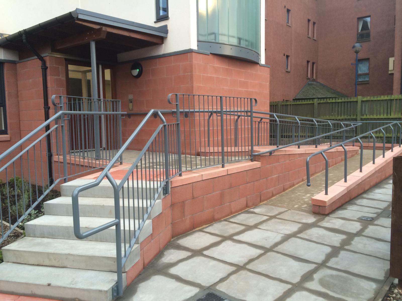 Handicap ramp railing: Perth, Scotland